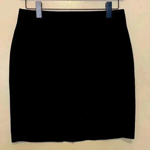Banana Republic navy blue stretchy pencil skirt w back zipper, and  hook & eye